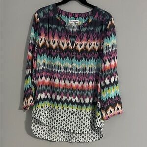 Kim Rogers Vibrant Multicolor Blouse